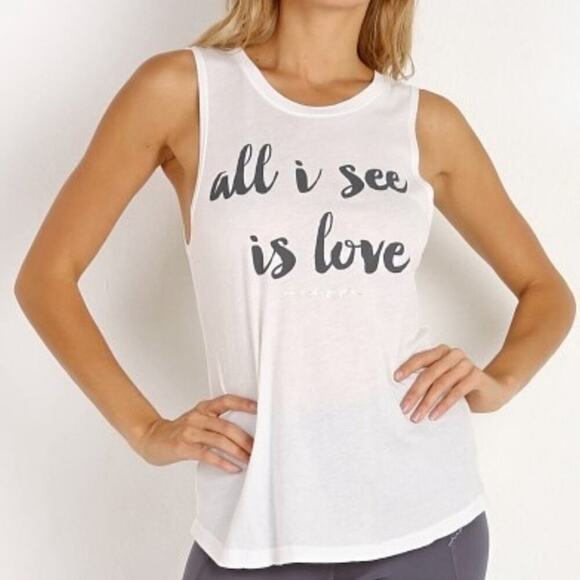 Spiritual Gangster Tops - Spiritual Gangster All I See Is Love Tank Size Medium